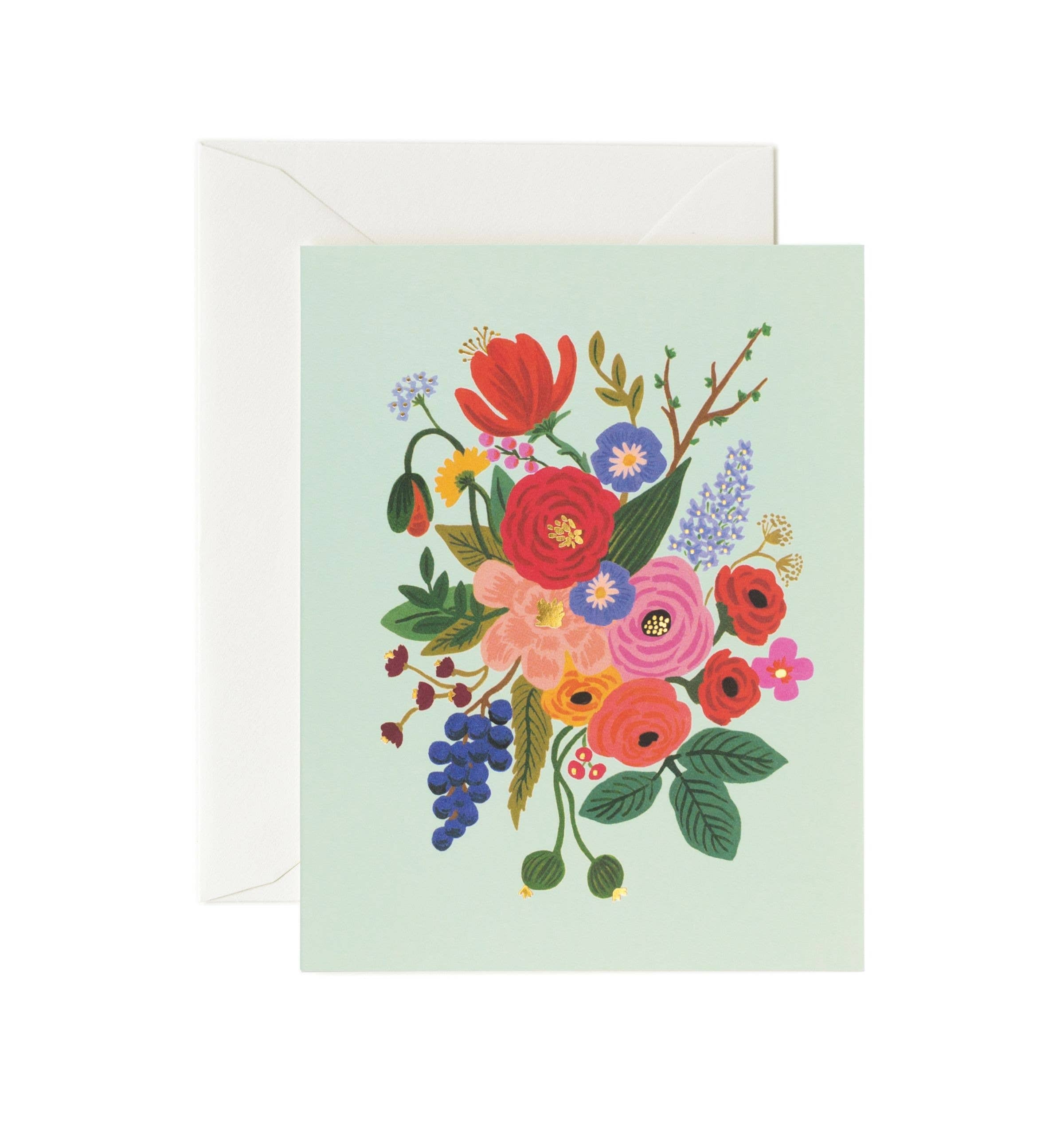 Garden Party Mint Card Blank