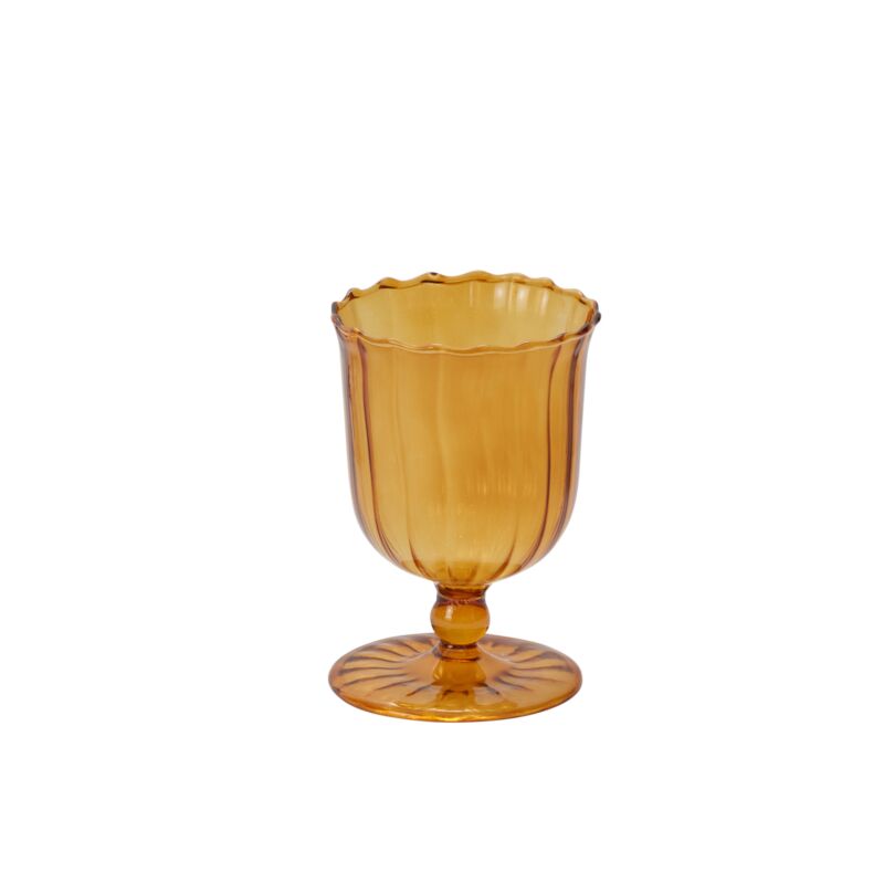April Amber Glass Vase