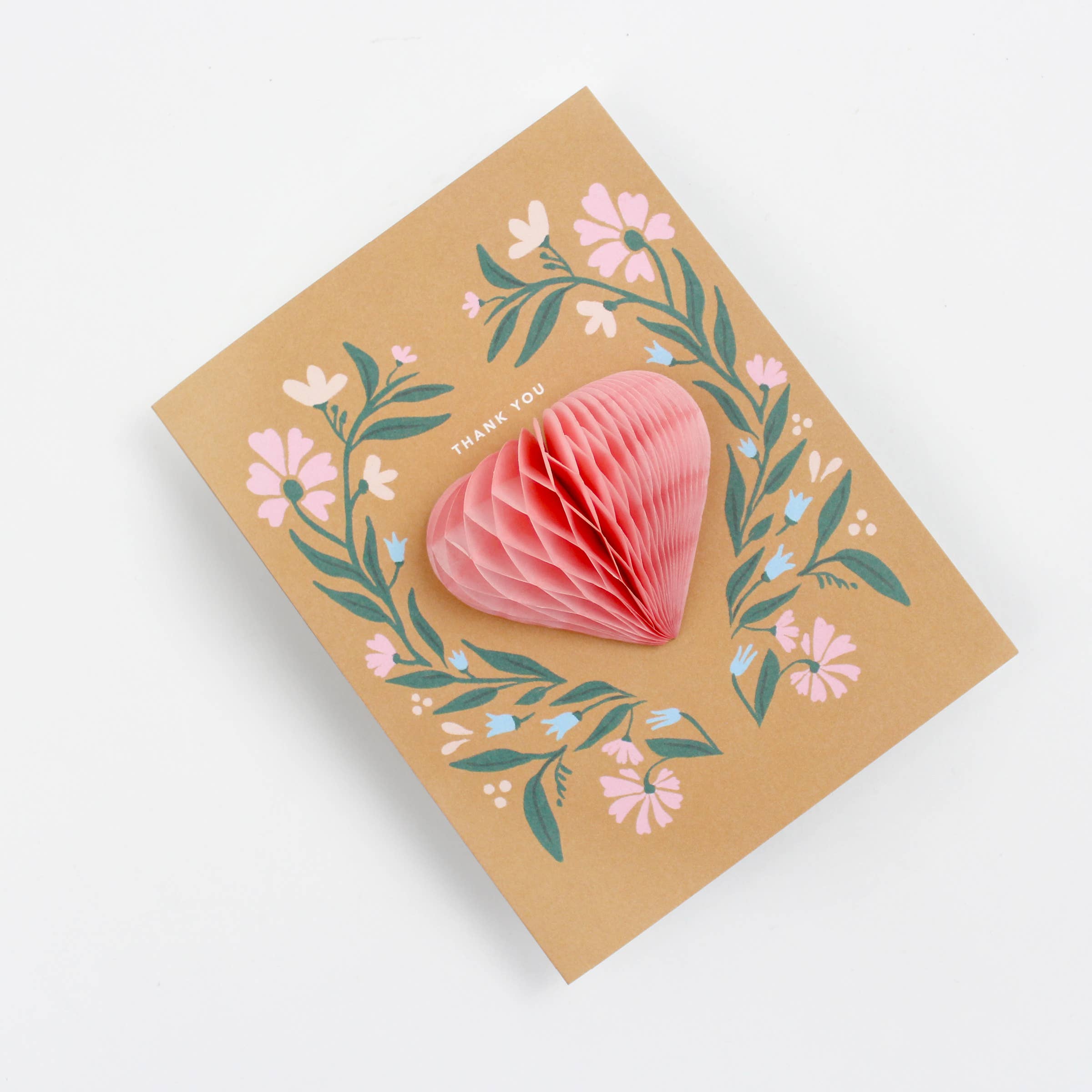 Pop-up Folk Heart Thank You Card
