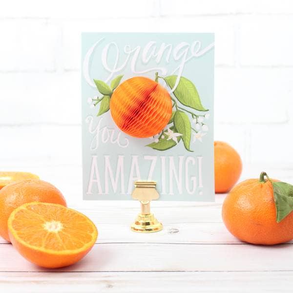 Pop-up Orange - Thank You / Friendship Card Orange You Amazing