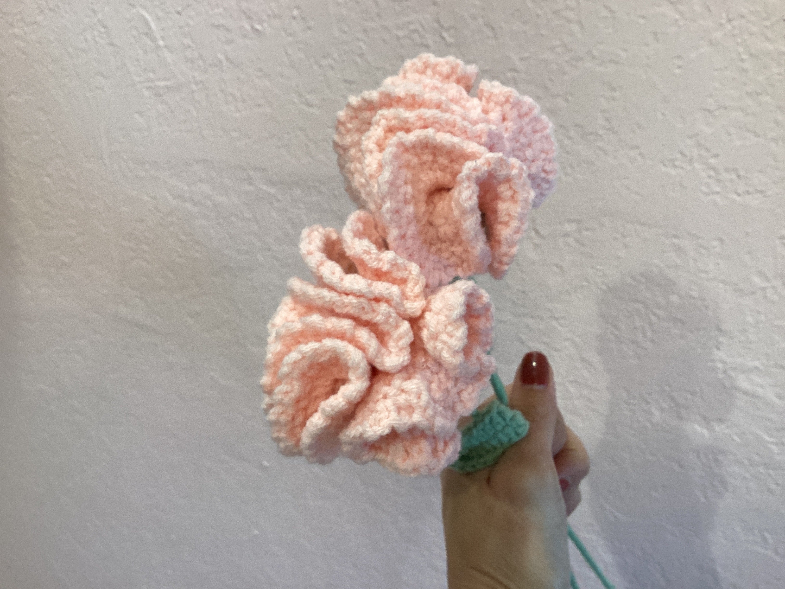 Knit Pink Carnation