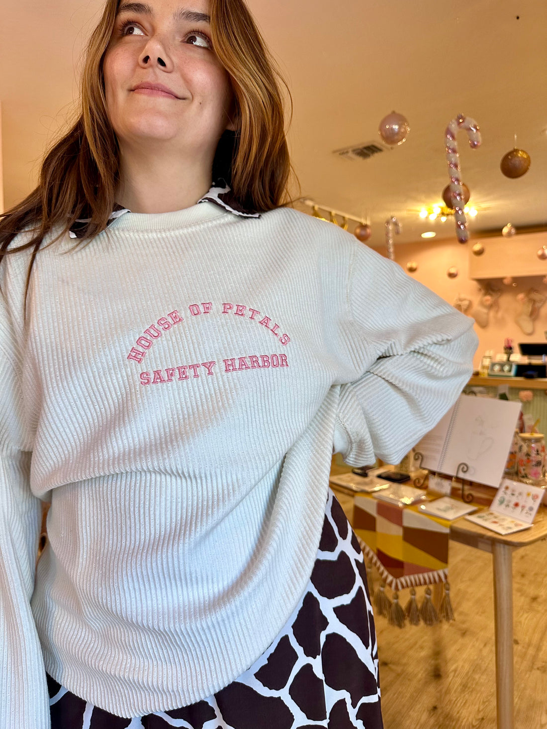 House of Petals Embroidered Crewneck