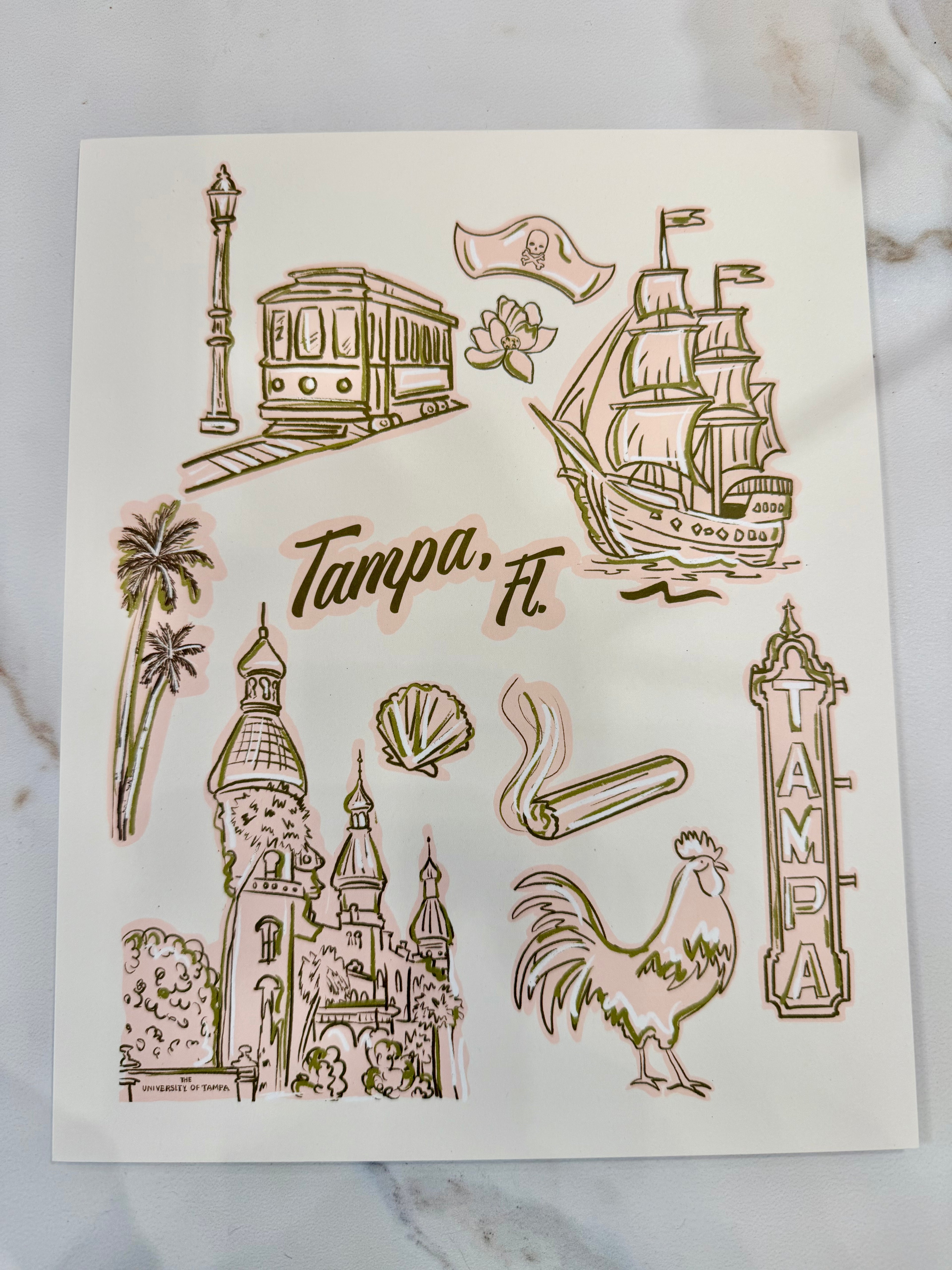 Tampa, FL 8x10 Print