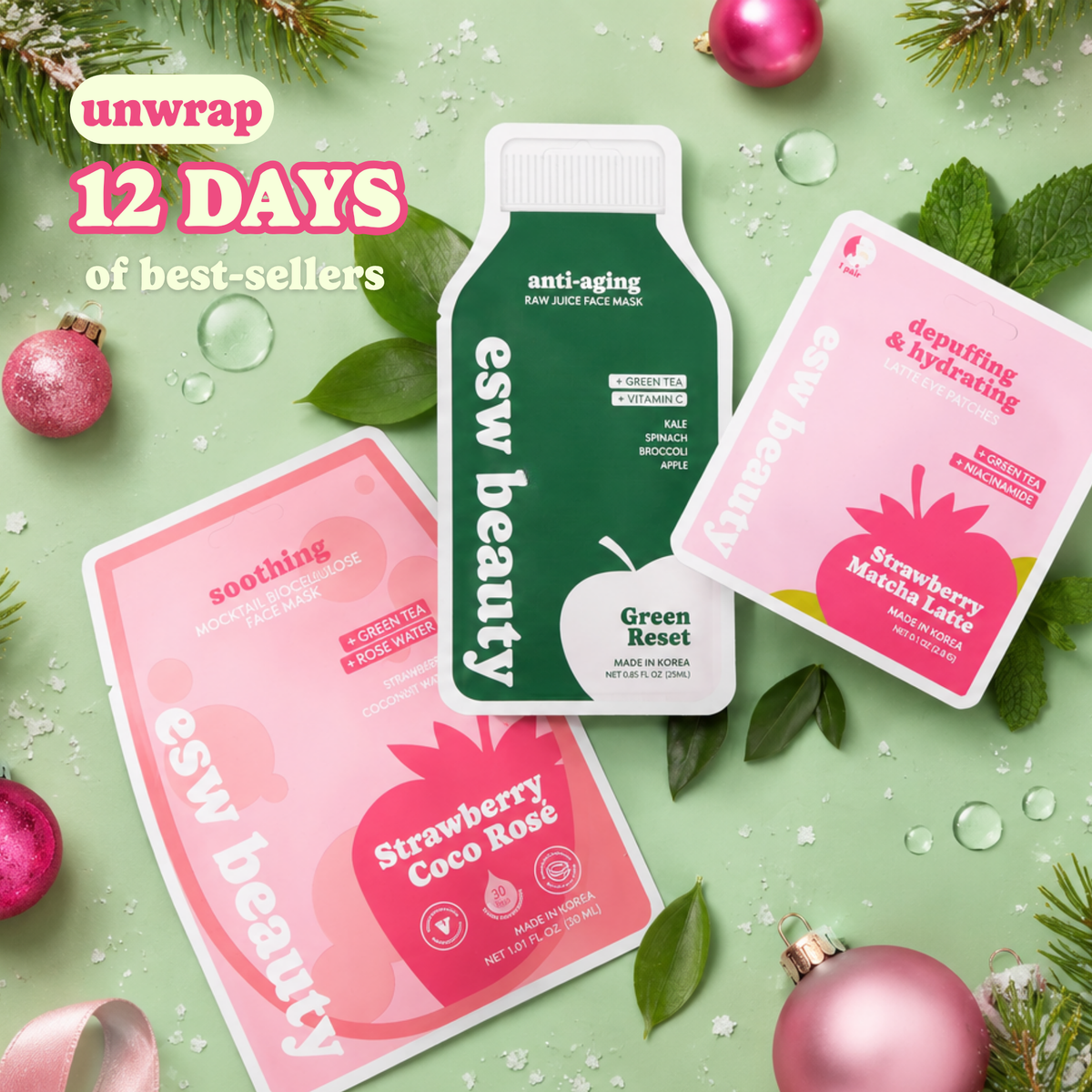 12 Days of Face Masks Advent Gift Set