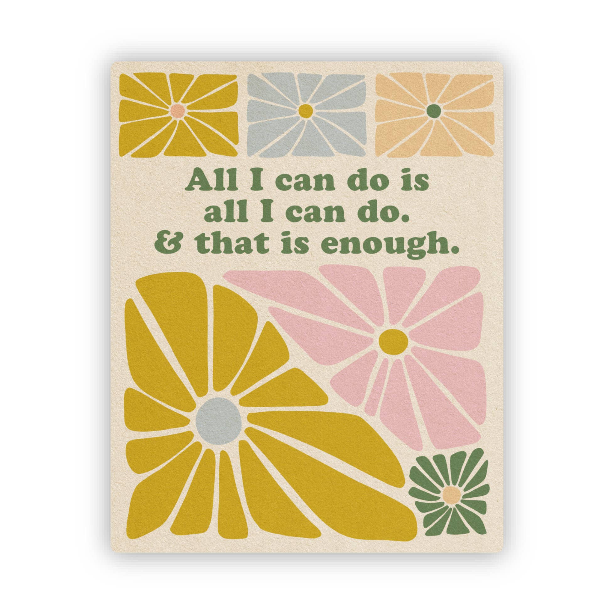 All I Can Do Is Enough - Vinyl Sticker: Light Purple & Yellow