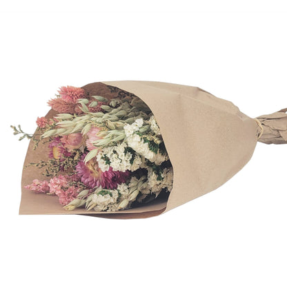 Dried Ivory &amp; Pink Bouquet