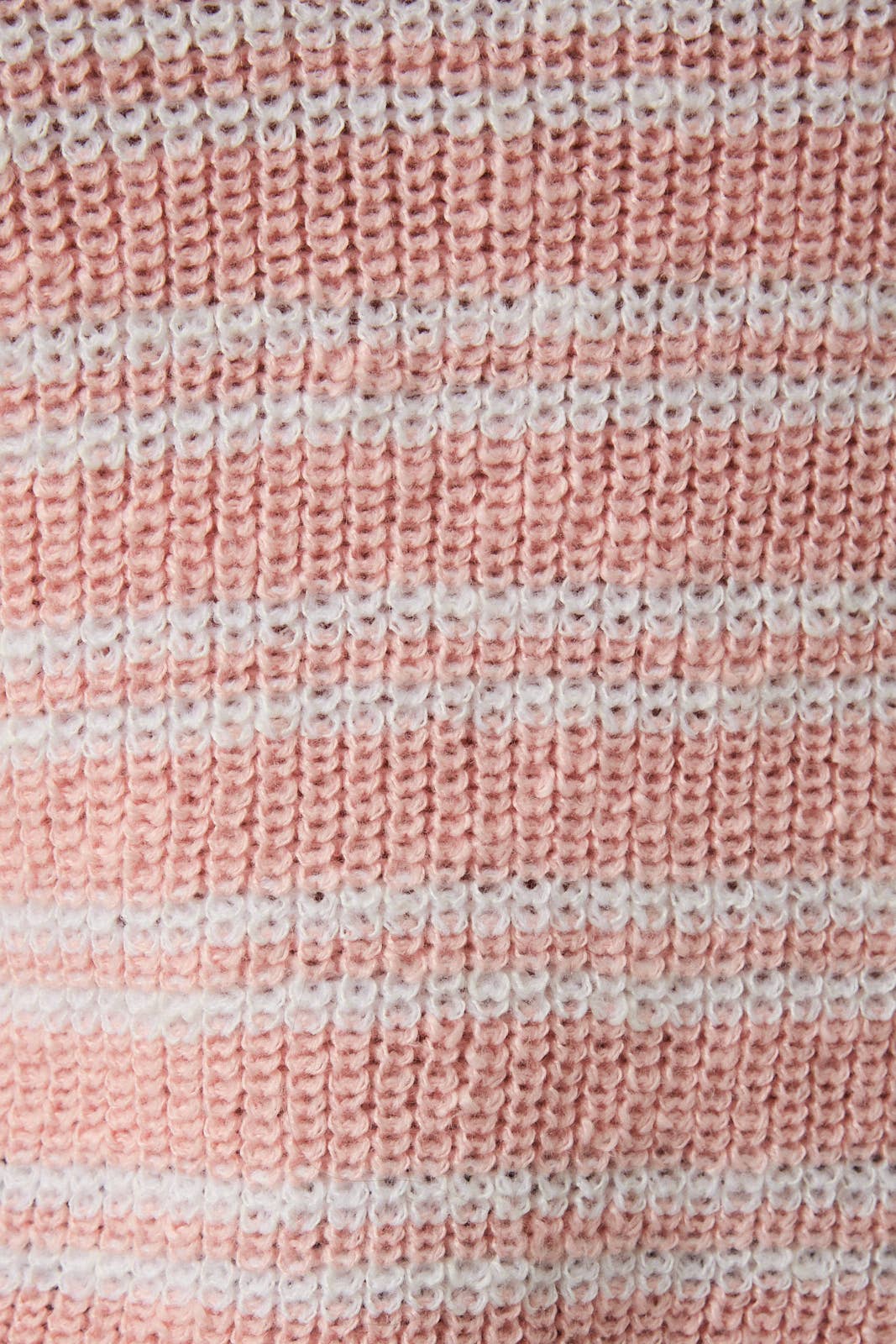 Salmon/White Striped Sweater