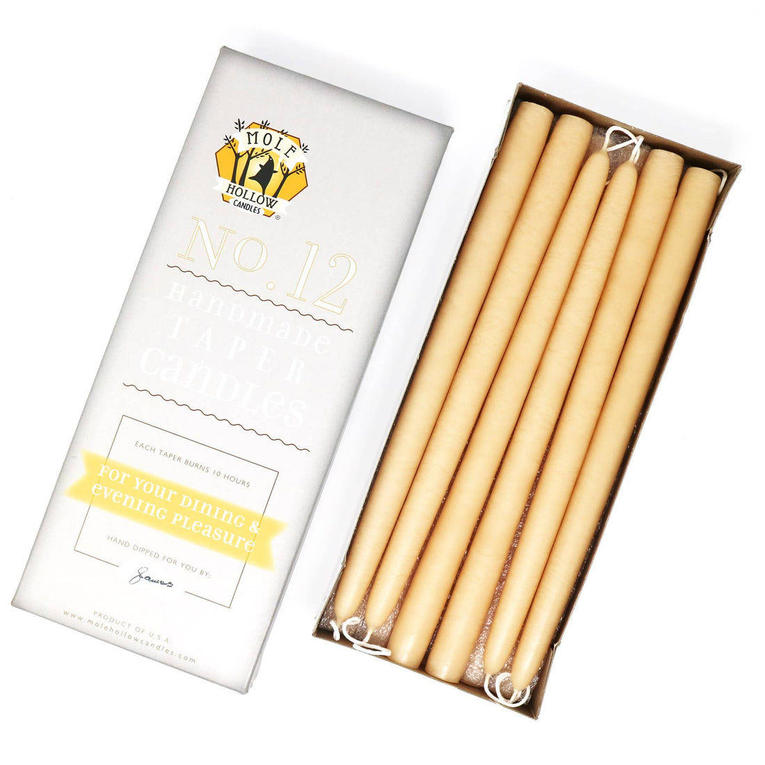 Taper Candles Pair - Ivory