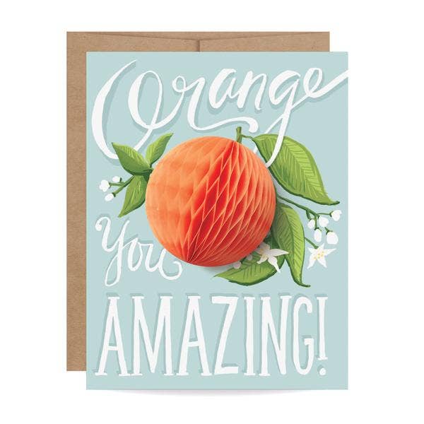 Pop-up Orange - Thank You / Friendship Card
