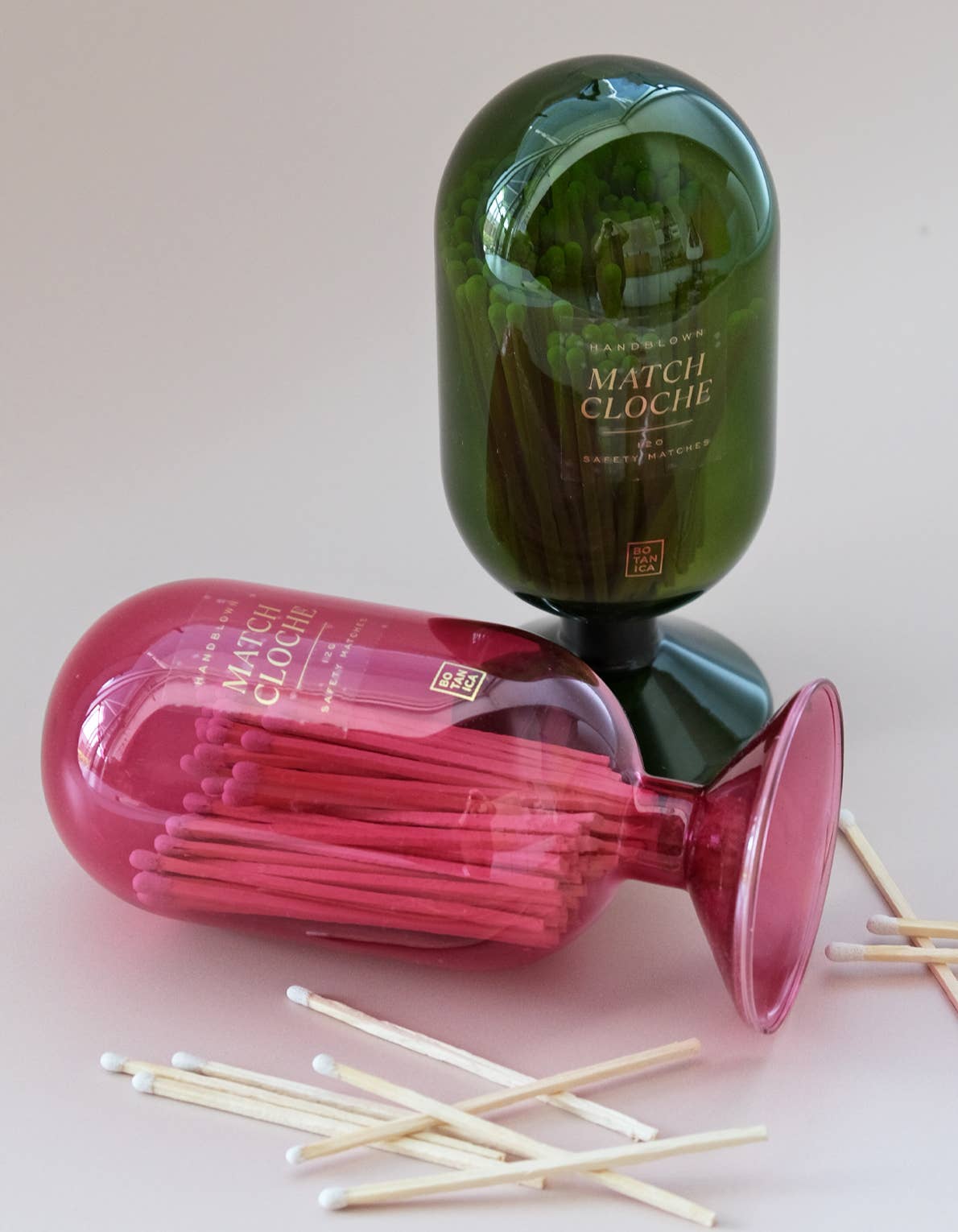 Glass Match Cloche | Bright Berry