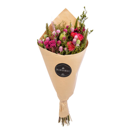 Dried Pink and Green Bouquet