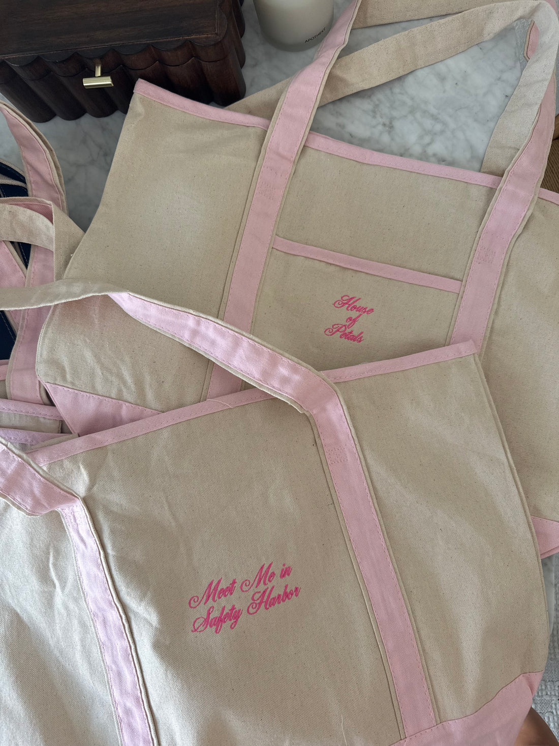 Meet Me In Safety Harbor Tote | Pink
