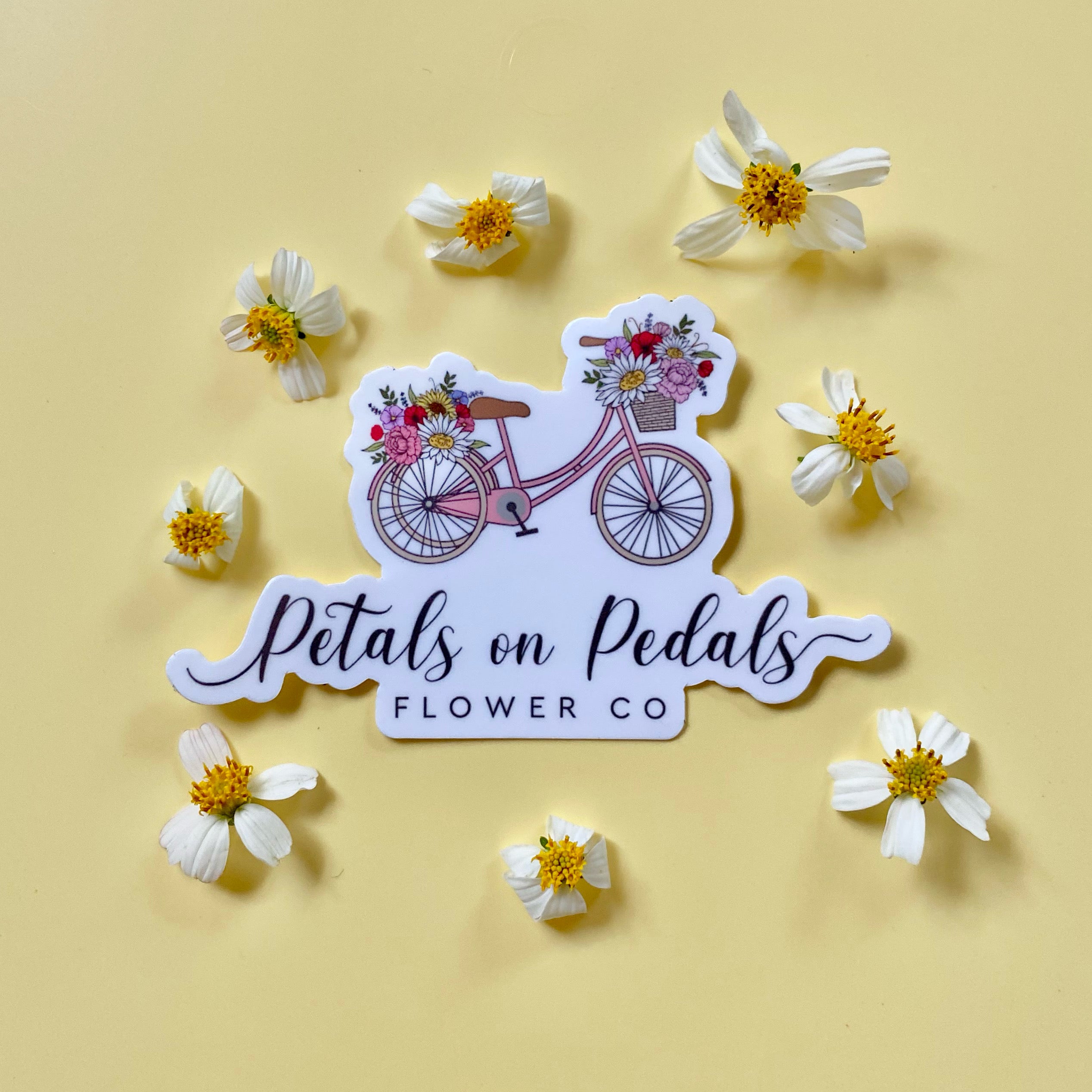 Petals on Pedals Logo Sticker