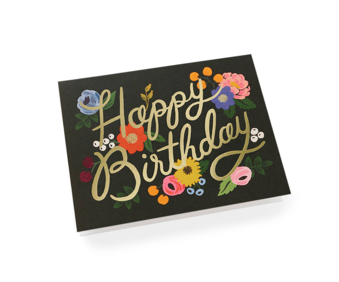 Vintage Blossoms Birthday Card