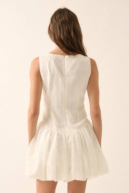 Eyelet Lace Drop-Waist Dress