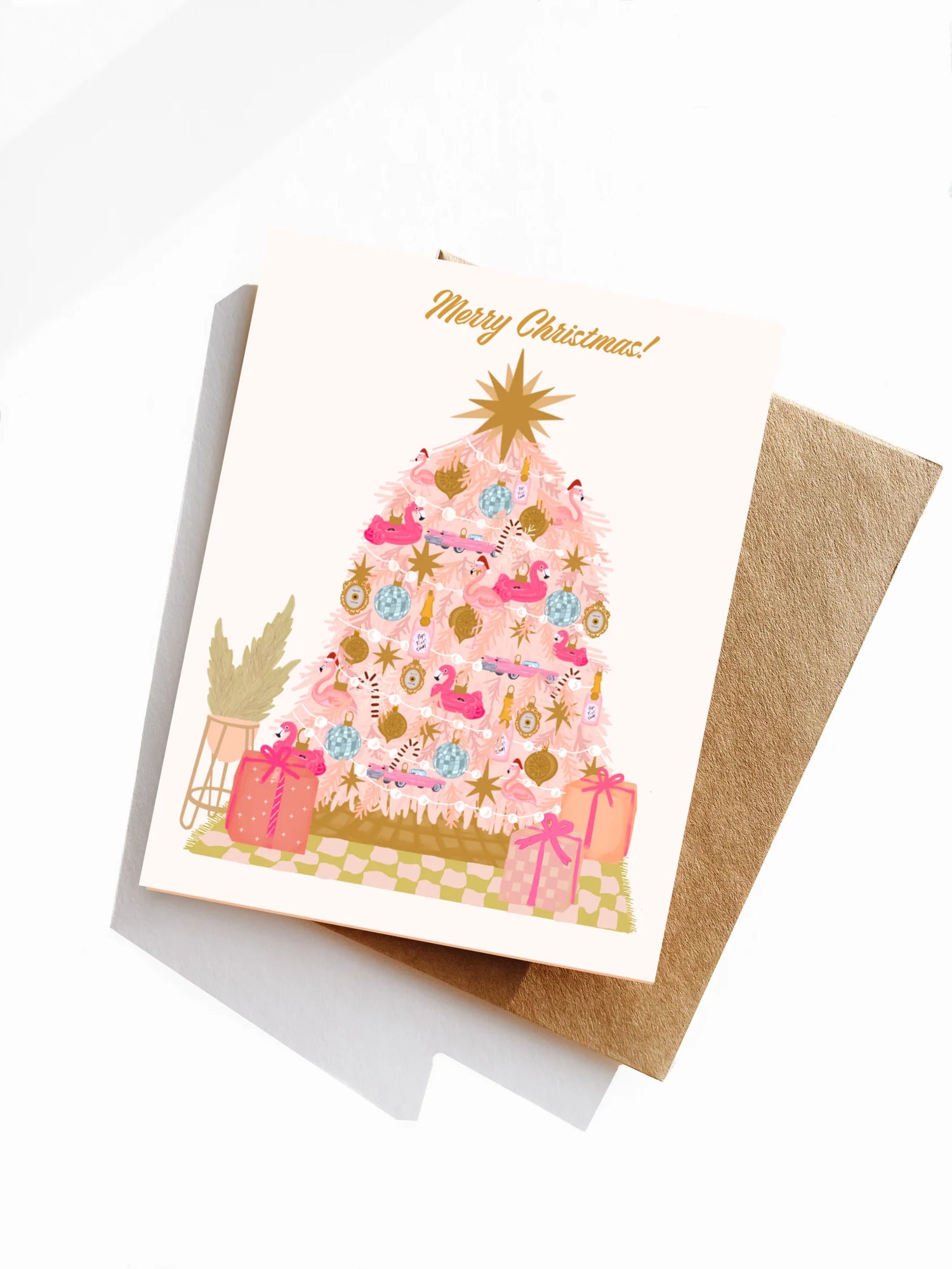 Happy Holidays Pink Tree