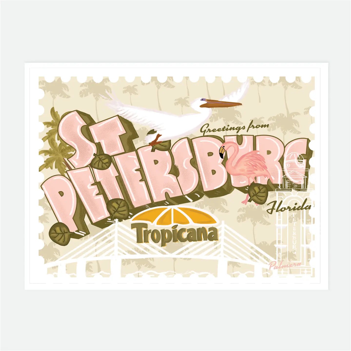 Greetings from St Pete Postcard