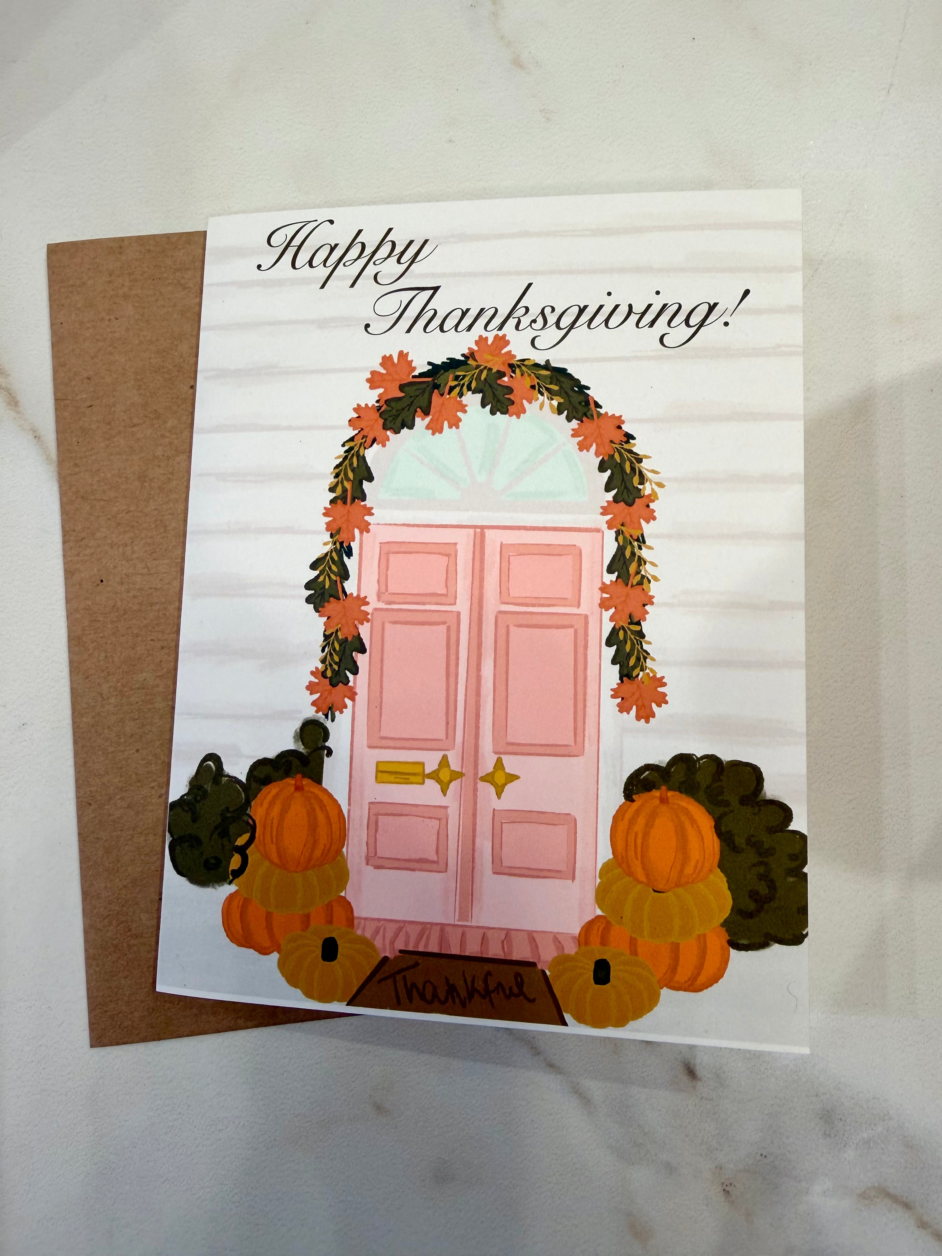 Happy Thanksgiving Pink Door