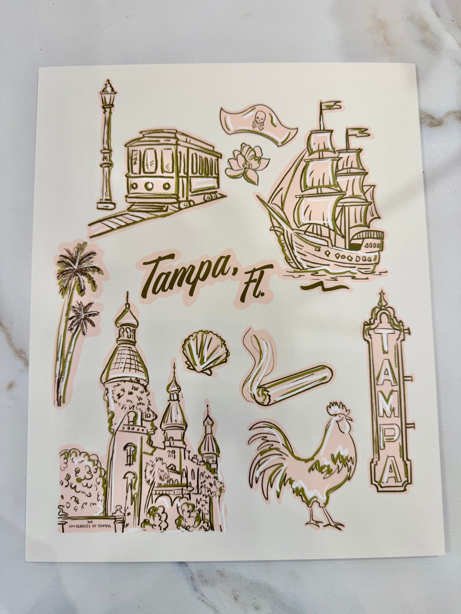 Tampa, FL 8x10 Print