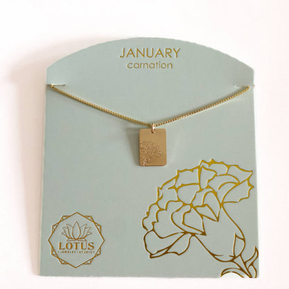 Birth Flower Necklace