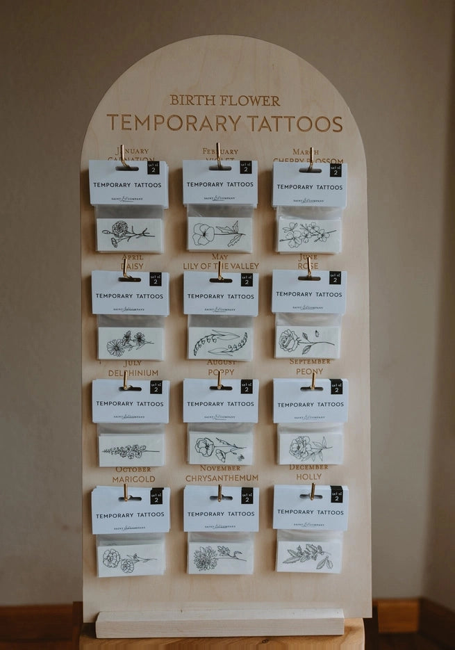 Birth Flower Temporary Tattoo