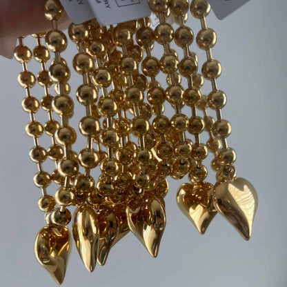 Gold Bubble Heart Necklace