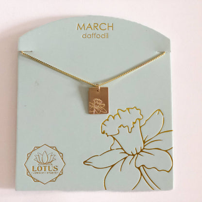 Birth Flower Necklace