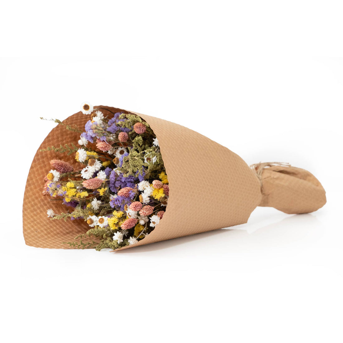 Dried Yellow and Purple Wildflower Bouquet