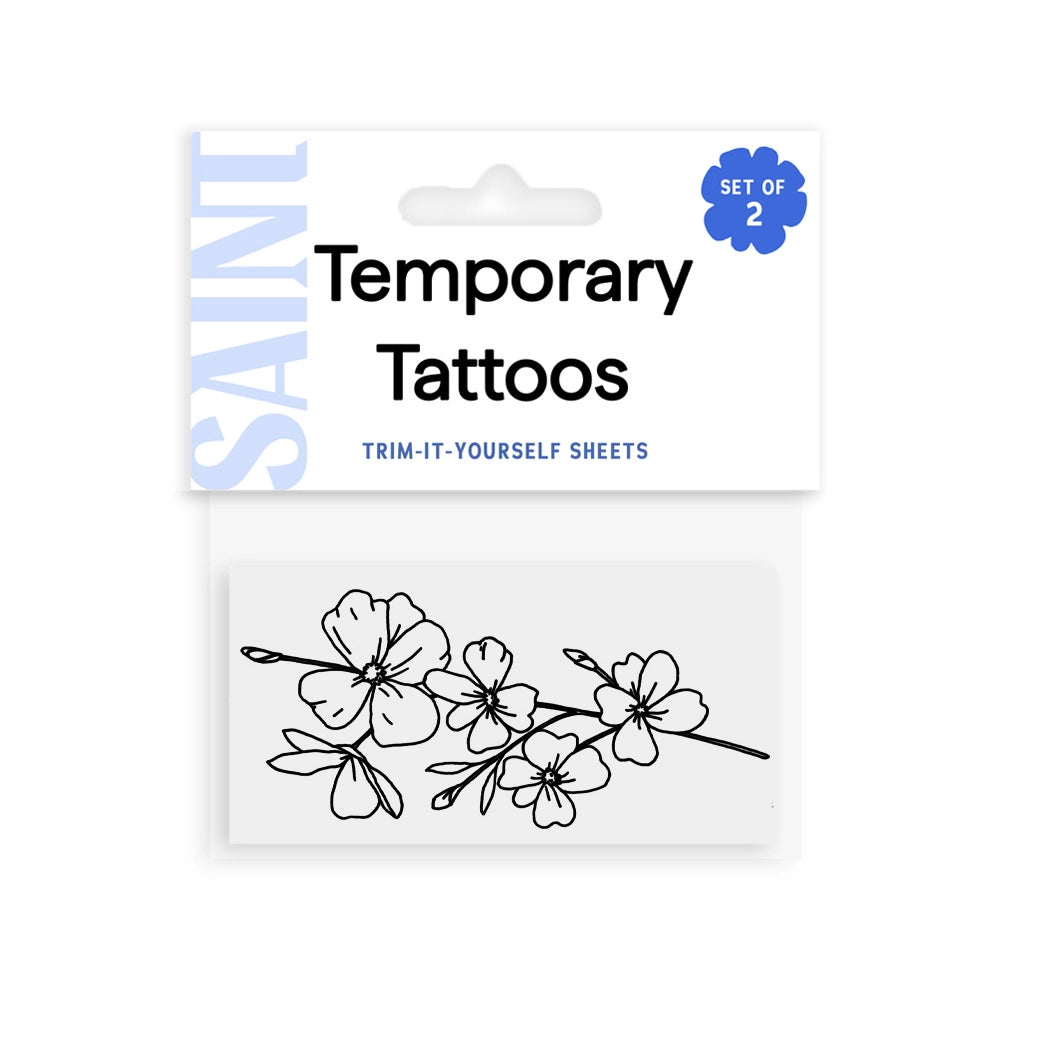 Birth Flower Temporary Tattoo