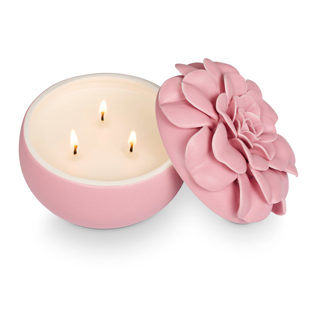Pink Pepper Fruit Ceramic Flower Candle